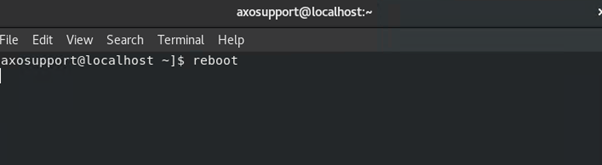 Terminal reboot screenshot